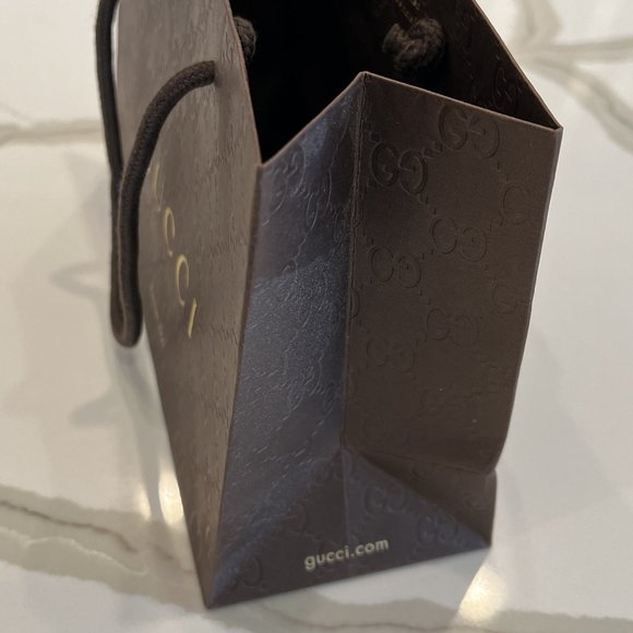 Authentic New Gucci Embossed Logo Print Small Shopping Bag - Picture 3 of 7